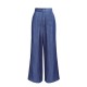 Blue  High Waist Wide Leg Pants