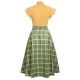 2PCS  Bow Plaid Blouse & Skirt