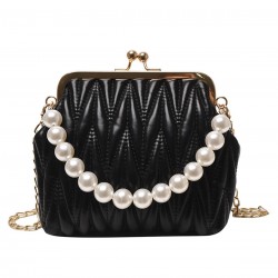  Pearl Chain Solid Frame Bag