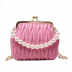  Pearl Chain Solid Frame Bag