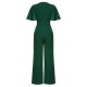 Green  Solid V-Neck Jumpsuit