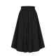 Black  Elegant Pleated Skirt