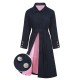 Pre-Sale Dark Blue  Solid Belted Coat