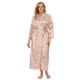 Plus Size  Leopard Wrap Lace-Up Pajama Robe