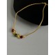 2PCS Gold Glass Rehinestone Alloy Necklace