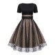 Black  Polka Dot Swing Vintage Dress