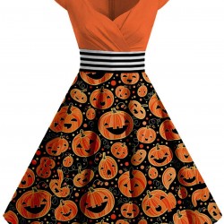 Plus Size Orange  Costume Dress