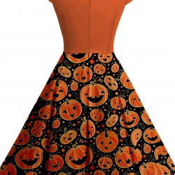 Plus Size Orange  Costume Dress