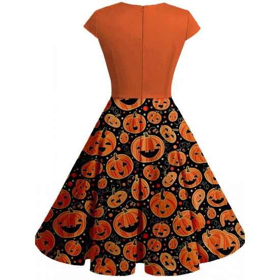 Plus Size Orange  Costume Dress