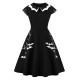 Plus Size Black  Bat Swing Dress