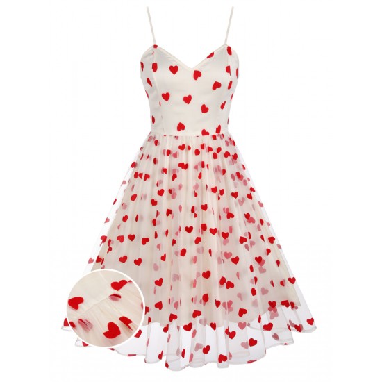 Heart  Mesh Sling Dress