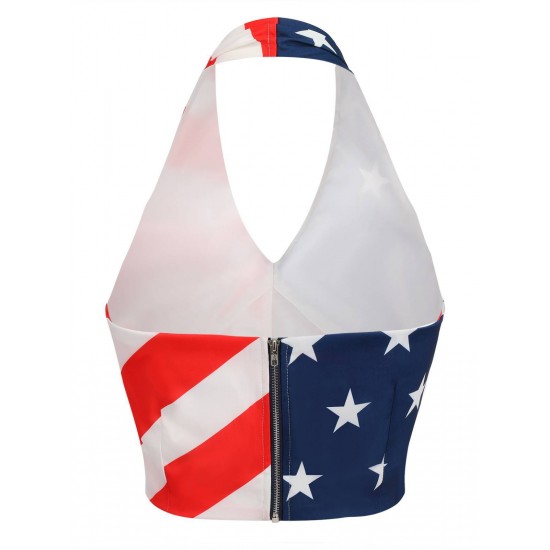  Patchwork Flag Independence Day Tops