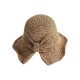  Solid Bowknot Raffia Sun Hat