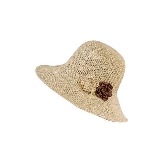  Braided Flowers Straw Hat