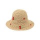 Beige  Rose Straw Sun Hat