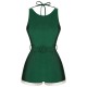 Green  Sleeveless Backless Halter Swimsuit