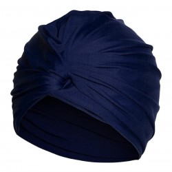  Solid Pleated Wrap Swim Hat