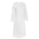 White  Solid Lantern Sleeve Nightgown