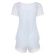 2PCS Light Blue  Knot Lace Sleepwear