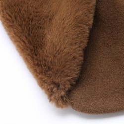 Brown   Fur Collar Bolero Jacket